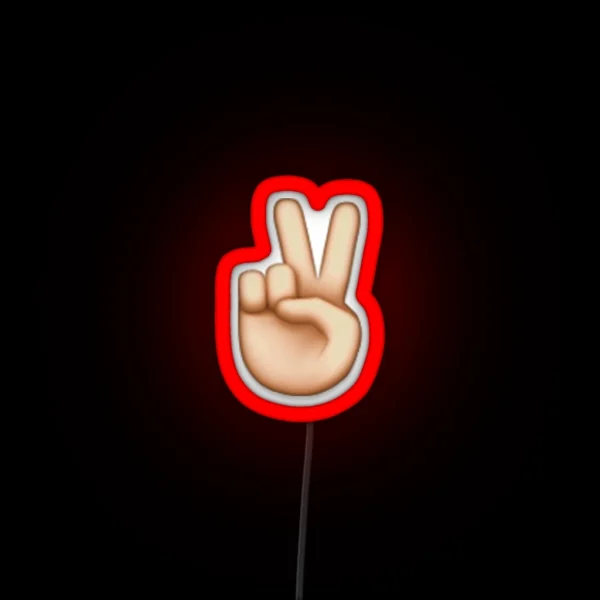 Peace Sign Emoji Led RGB Neon Sign