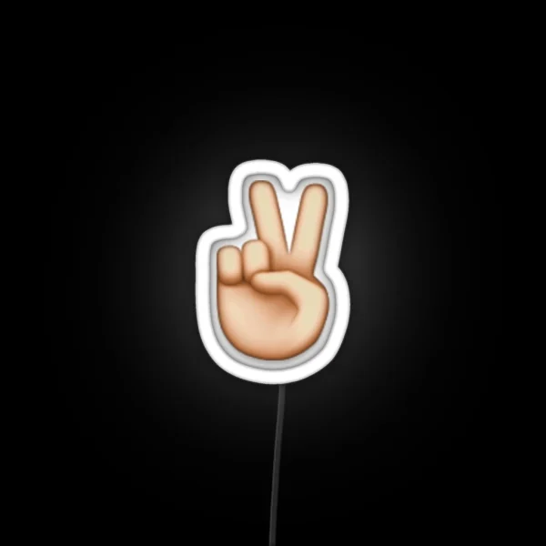 Peace Sign Emoji Led RGB Neon Sign