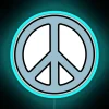 Vibrant 3D Peace Sign LED Sign with Color-Changing RGB Illumination