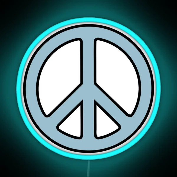 Peace Sign RGB Neon Sign