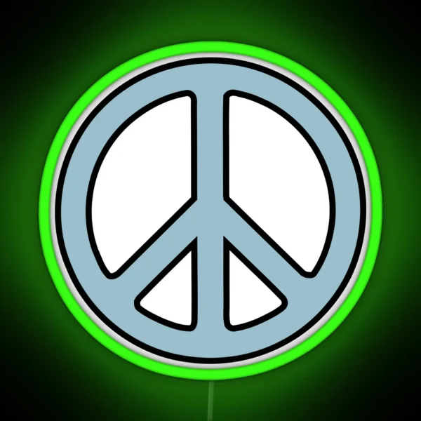 Peace Sign RGB Neon Sign