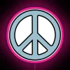 RGB Color Changing Peace Sign Led Canvas Wall Decoration Artwork