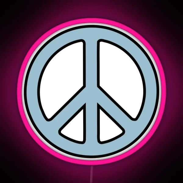 Peace Sign RGB Neon Sign