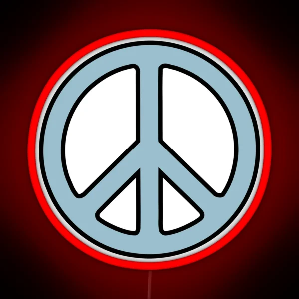 Peace Sign RGB Neon Sign