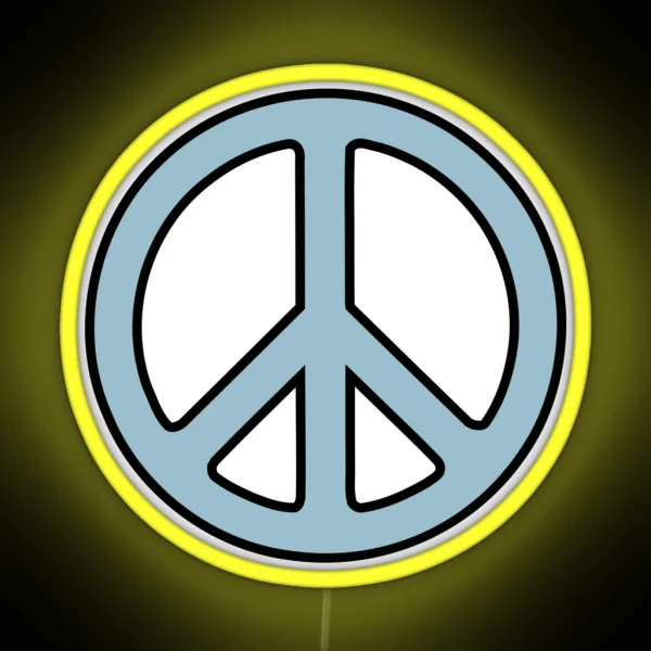 Peace Sign RGB Neon Sign