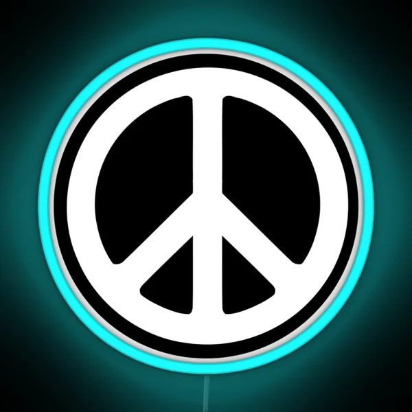 Peace Sign RGB Neon Sign
