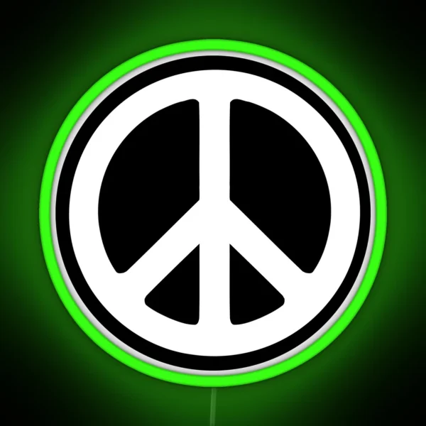 Peace Sign RGB Neon Sign