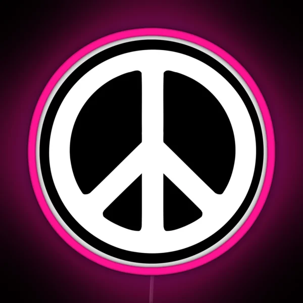 Peace Sign RGB Neon Sign