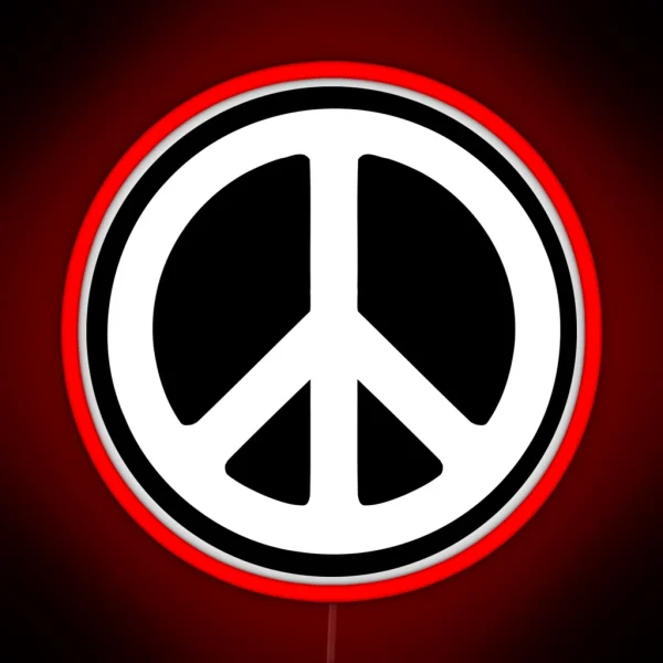 Peace Sign RGB Neon Sign