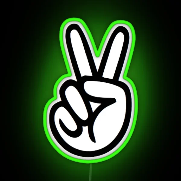Peace Sign RGB Neon Sign