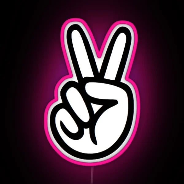 Peace Sign RGB Neon Sign