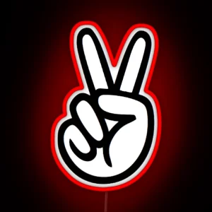 Peace Sign RGB Neon Sign