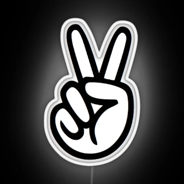 Peace Sign RGB Neon Sign