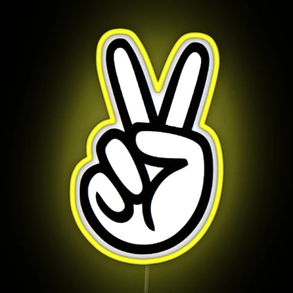 Peace Sign RGB Neon Sign