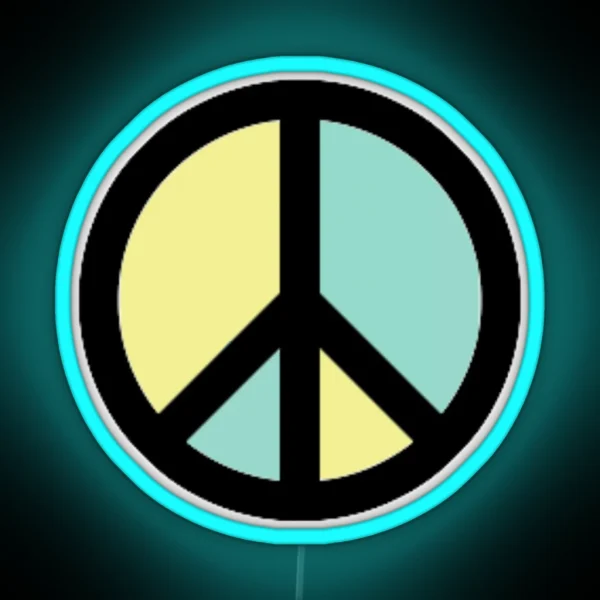 Peace Sign RGB Neon Sign