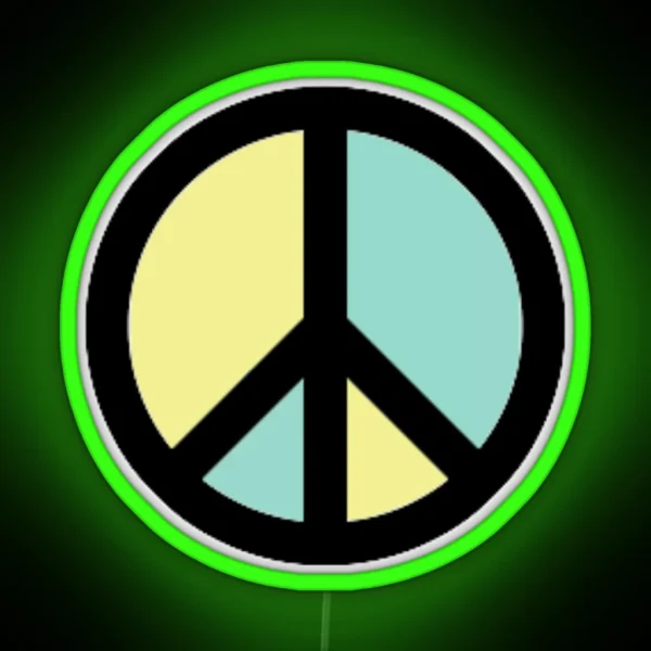 Peace Sign RGB Neon Sign