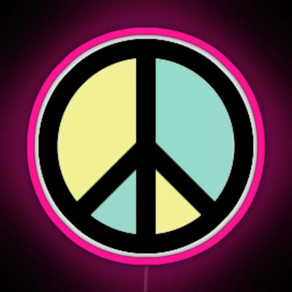Peace Sign RGB Neon Sign