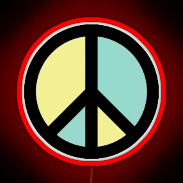 Peace Sign RGB Neon Sign