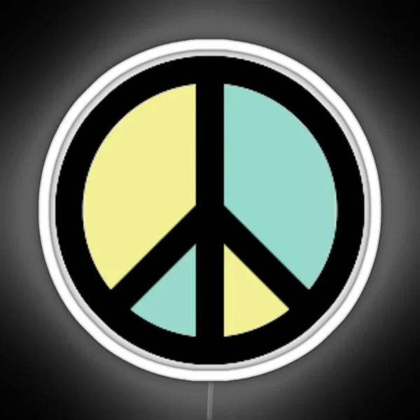 Peace Sign RGB Neon Sign