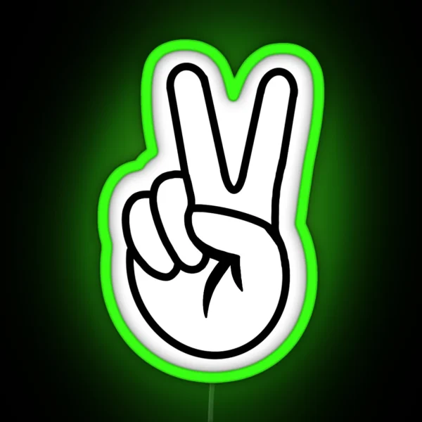 Peace Sign RGB Neon Sign