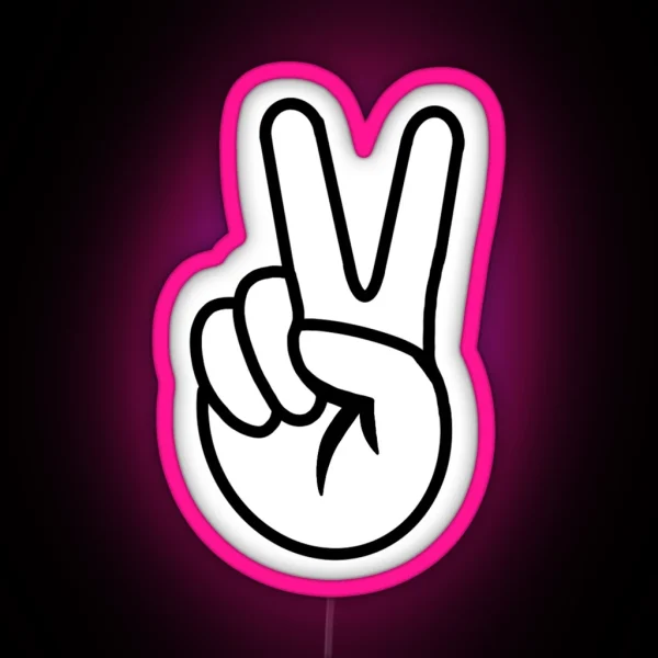 Peace Sign RGB Neon Sign