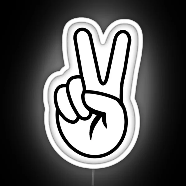 Peace Sign RGB Neon Sign