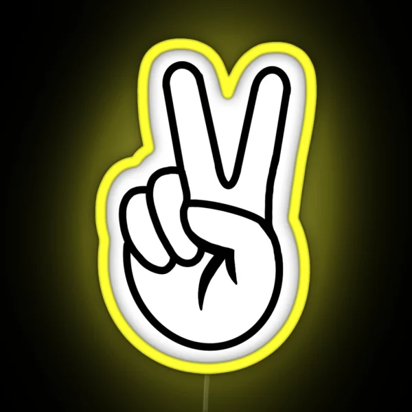 Peace Sign RGB Neon Sign