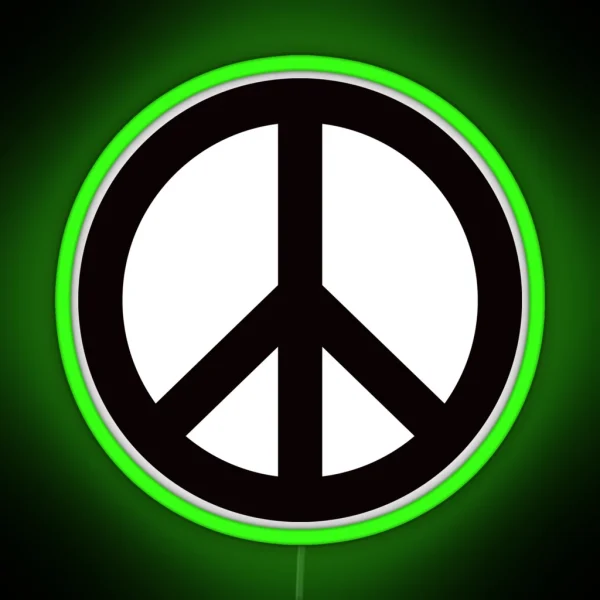 Peace Sign Symbol RGB Neon Sign