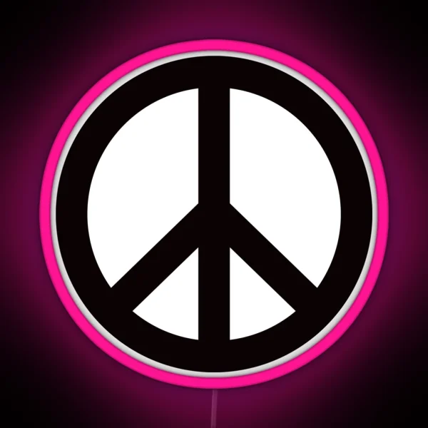 Peace Sign Symbol RGB Neon Sign