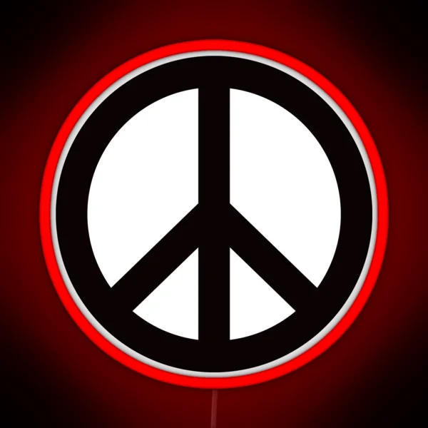 Peace Sign Symbol RGB Neon Sign