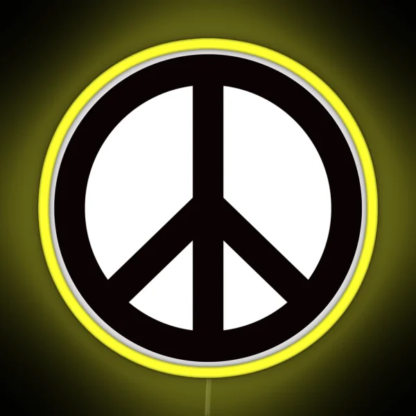 Peace Sign Symbol RGB Neon Sign