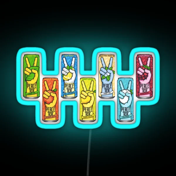 Peace Tea Led Pack RGB Neon Sign