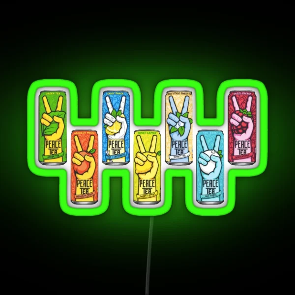 Peace Tea Led Pack RGB Neon Sign