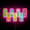 Vibrant RGB LED Sign with Customizable Neon Color Tea led Pack.