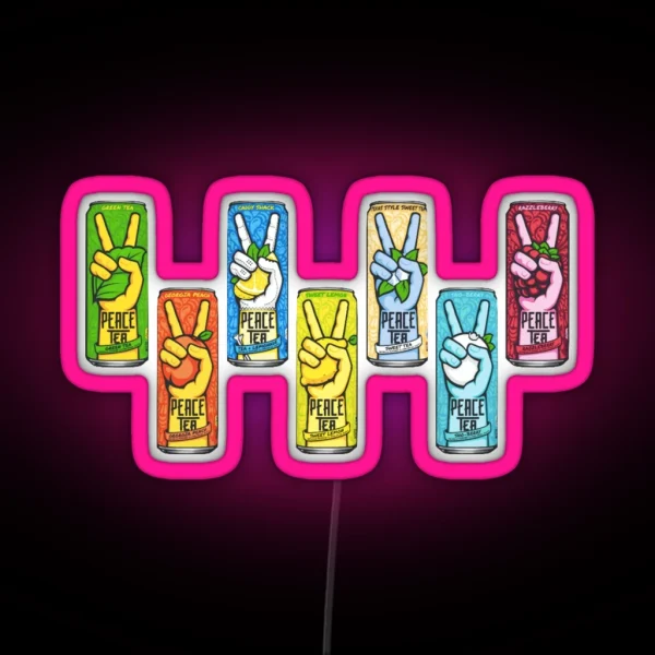 Peace Tea Led Pack RGB Neon Sign