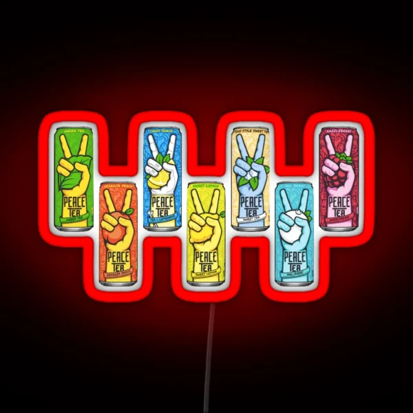 Peace Tea Led Pack RGB Neon Sign