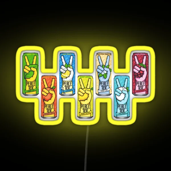 Peace Tea Led Pack RGB Neon Sign