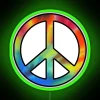 Unique Peace Sign Tie-Dye Neon LED Room Decor Wall Accent