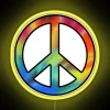 Eye-catching customizable color-changing LED sign with unique tie-dye design