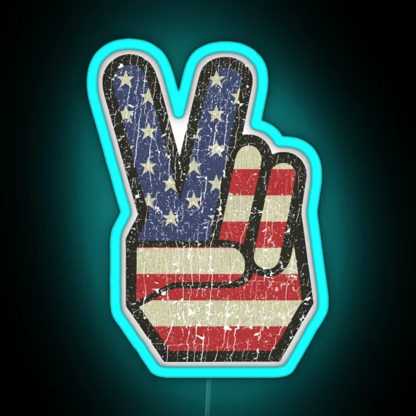 Peace USA 76 RGB Neon Sign