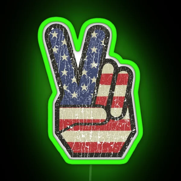 Peace USA 76 RGB Neon Sign