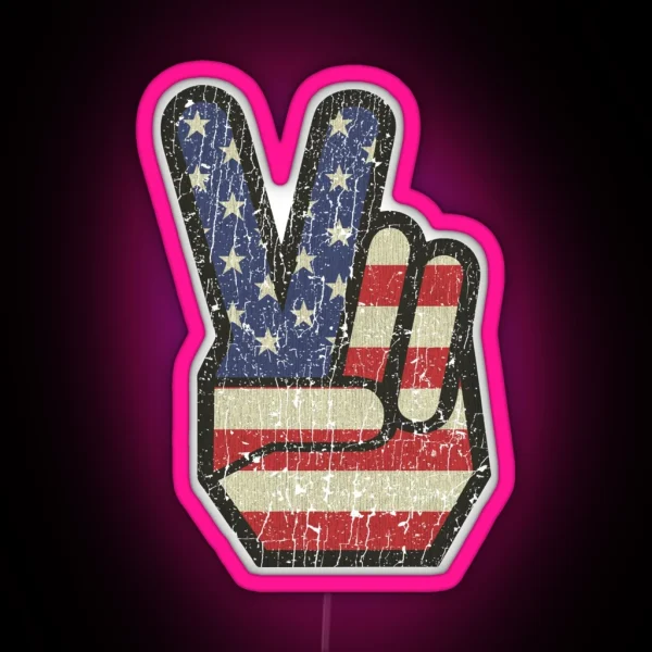 Peace USA 76 RGB Neon Sign