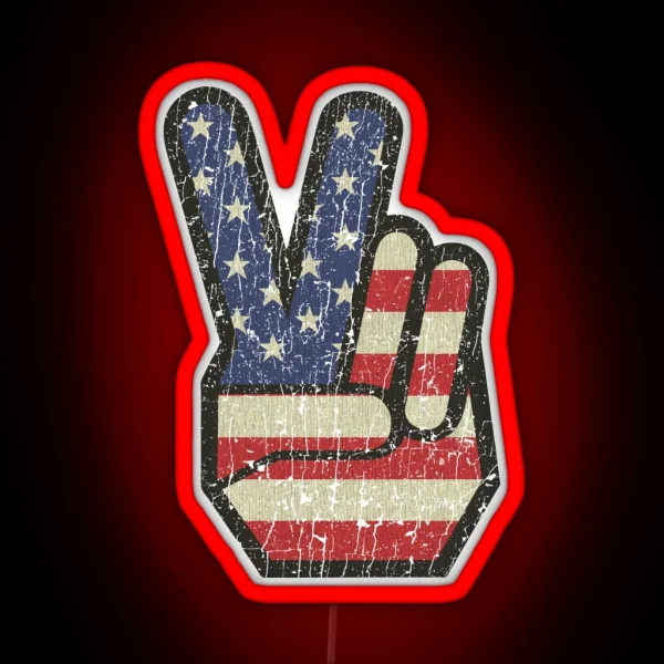 Peace USA 76 RGB Neon Sign