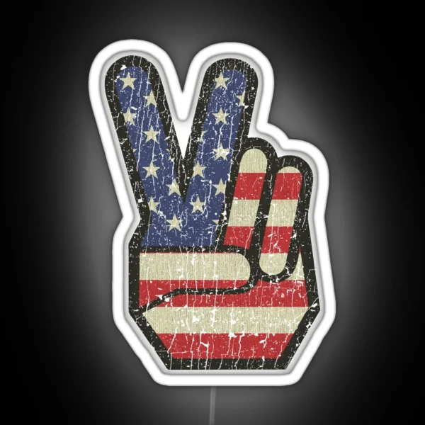 Peace USA 76 RGB Neon Sign