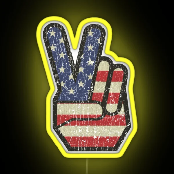 Peace USA 76 RGB Neon Sign