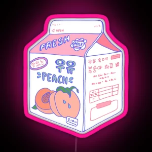 Peach Milk Carton RGB Neon Sign