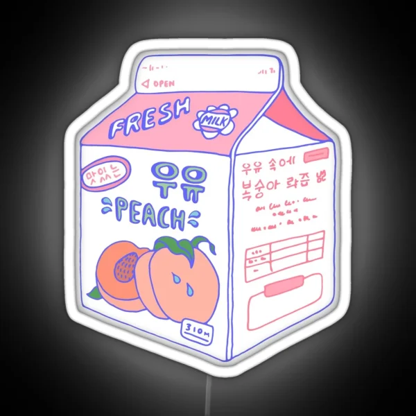 Peach Milk Carton RGB Neon Sign