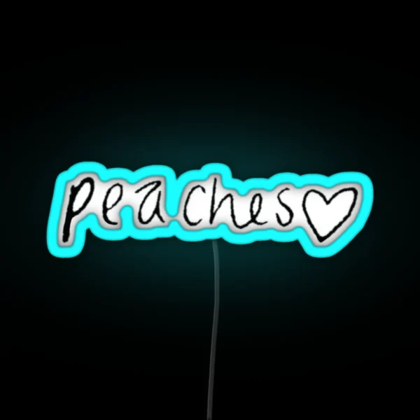 Peaches RGB Neon Sign