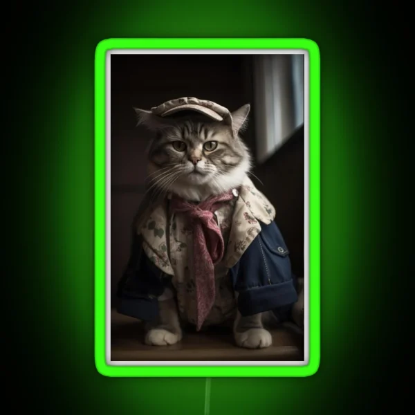 Peaky Cat RGB Neon Sign