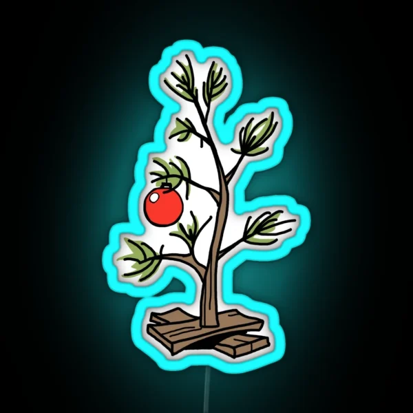 Peanuts Christmas Tree RGB Neon Sign